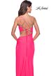 La Femme 31443 Side Slit One Shoulder Cutout Dress