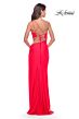 La Femme 31443 Side Slit One Shoulder Cutout Dress