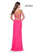 La Femme 31446 Knotted Bust Tie Back High Slit Dress