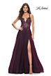 La Femme 31471 Criss Cross Back Floral Top Dress