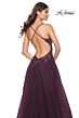 La Femme 31471 Criss Cross Back Floral Top Dress