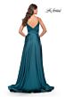 La Femme 31505 High Slit Plunging Neck Dress