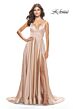 La Femme 31505 High Slit Plunging Neck Dress