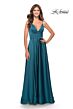 La Femme 31505 High Slit Plunging Neck Dress