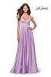 La Femme 31505 High Slit Plunging Neck Dress