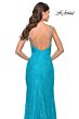 La Femme 31513 High Slit Backless Lace Dress