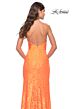 La Femme 31513 High Slit Backless Lace Dress