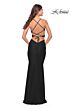 La Femme 31523 Side Cutouts Lace-Up Back Dress