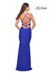 La Femme 31523 Side Cutouts Lace-Up Back Dress