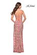 La Femme 31528 Slight Scoop Neckline Lace-Up Back Dress