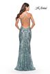 La Femme 31546 Sequin-Embellished Low Open Crisscross Back Dress