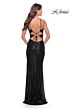 La Femme 31549 Front To Back Lace-Up Spaghetti Straps Dress