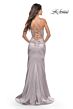 La Femme 31555 Illusion Corset Lace-Up Back Dress