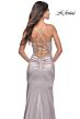 La Femme 31555 Illusion Corset Lace-Up Back Dress