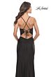 La Femme 31567 Lace-Up Neckline Exposed Back Dress