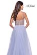 La Femme 31578 Sheer Rhinestone-Embellished Bodice Dress