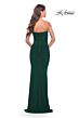 La Femme 31584 Sheer Top Ruched Strapless Dress