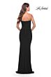 La Femme 31584 Sheer Top Ruched Strapless Dress