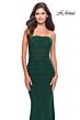 La Femme 31584 Sheer Top Ruched Strapless Dress