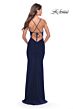 La Femme 31585 Surplice Ruched Bodice V-Neckline Dress