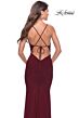 La Femme 31585 Surplice Ruched Bodice V-Neckline Dress