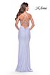 La Femme 31591 Rhinestone-Adorned Corset Lace-Up Back Dress