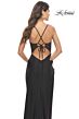 La Femme 31599 Hip Cutouts High Slit Corset Dress