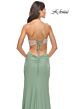 La Femme 31600 Rhinestone Top High Slit One Shoulder Dress