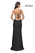 La Femme 31600 Rhinestone Top High Slit One Shoulder Dress