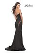La Femme 31601 Illusion Cutouts Strapless Corset Dress
