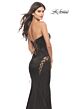 La Femme 31601 Illusion Cutouts Strapless Corset Dress