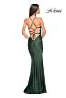 La Femme 31618 Surplice Bodice Lace-Up Back Dress