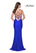 La Femme 31618 Surplice Bodice Lace-Up Back Dress