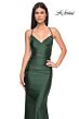 La Femme 31618 Surplice Bodice Lace-Up Back Dress