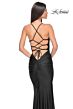La Femme 31618 Surplice Bodice Lace-Up Back Dress