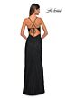 La Femme 31701 Tie Back High Slit Embellished Dress