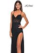 La Femme 31701 Tie Back High Slit Embellished Dress