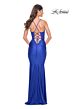 La Femme 31857 Lace Corset Ruched Skirt Dress