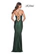 La Femme 31857 Lace Corset Ruched Skirt Dress