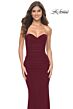 La Femme 31899 Strapless Sweetheart Neckline Ruched Dress
