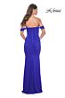 La Femme 31914 Ruched Corset Off The Shoulder Dress