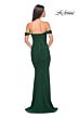 La Femme 31914 Ruched Corset Off The Shoulder Dress