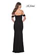 La Femme 31914 Ruched Corset Off The Shoulder Dress
