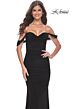 La Femme 31914 Ruched Corset Off The Shoulder Dress