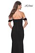 La Femme 31914 Ruched Corset Off The Shoulder Dress