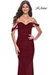 La Femme 31914 Ruched Corset Off The Shoulder Dress
