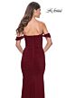 La Femme 31914 Ruched Corset Off The Shoulder Dress