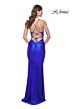 La Femme 31920 Embellished Bodice Lace-Up Back Dress