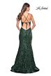 La Femme 31943 Tie Back V-Neck Sequin Dress