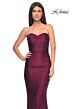 La Femme 31945 Strapless Sweetheart Neckline Ruched Dress